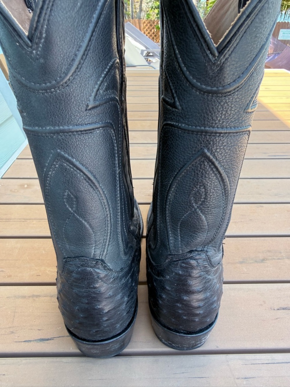 Tecovas "The Jessie" boots in Midnight (black) full-quill ostrich - Picture 2 of 6